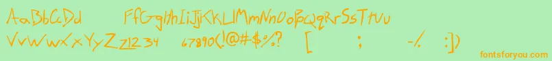 TrittoTrialVersion Font – Orange Fonts on Green Background