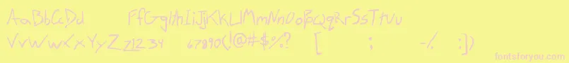 TrittoTrialVersion Font – Pink Fonts on Yellow Background