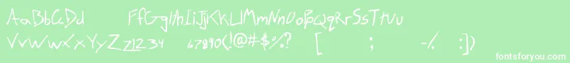 TrittoTrialVersion Font – White Fonts on Green Background