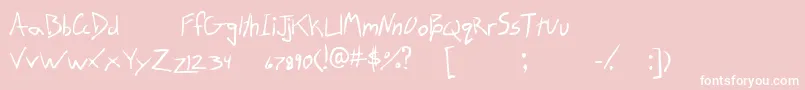 フォントTrittoTrialVersion – ピンクの背景に白い文字