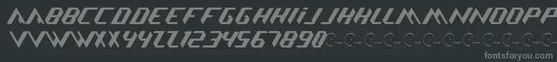 フォントNicomedia – 黒い背景に灰色の文字