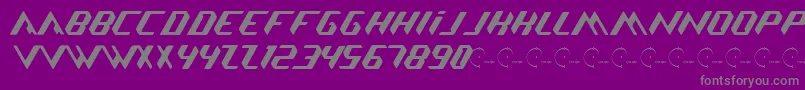 フォントNicomedia – 紫の背景に灰色の文字