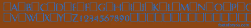 Cryptix Font – Blue Fonts on Brown Background