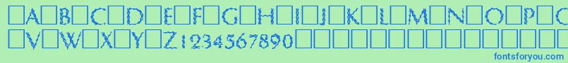 Cryptix Font – Blue Fonts on Green Background