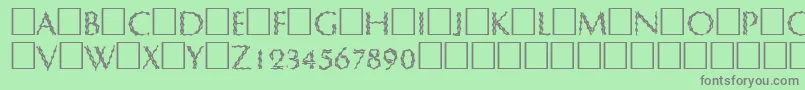 Cryptix Font – Gray Fonts on Green Background
