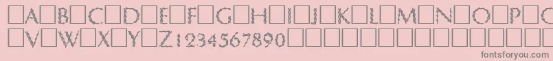 Cryptix Font – Gray Fonts on Pink Background