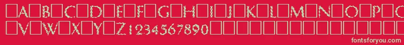Cryptix Font – Green Fonts on Red Background