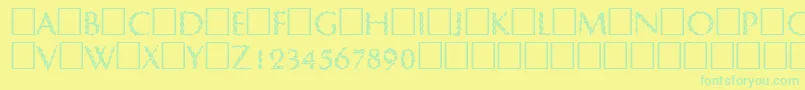 Cryptix Font – Green Fonts on Yellow Background