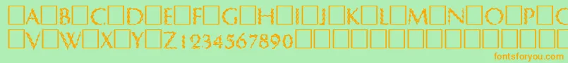 Cryptix Font – Orange Fonts on Green Background