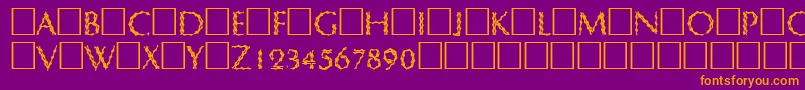 Cryptix Font – Orange Fonts on Purple Background