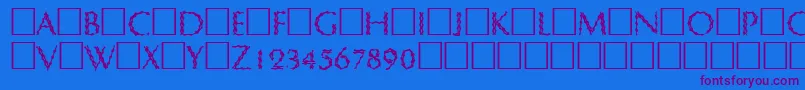 Cryptix Font – Purple Fonts on Blue Background