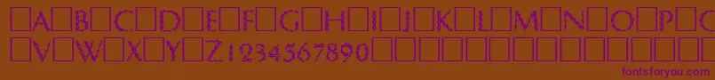 Cryptix Font – Purple Fonts on Brown Background