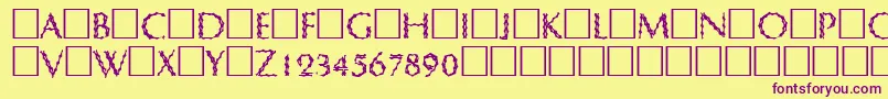 Cryptix Font – Purple Fonts on Yellow Background