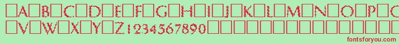 Шрифт Cryptix – красные шрифты на зелёном фоне