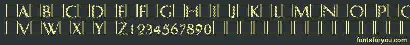 fuente Cryptix – Fuentes Amarillas Sobre Fondo Negro