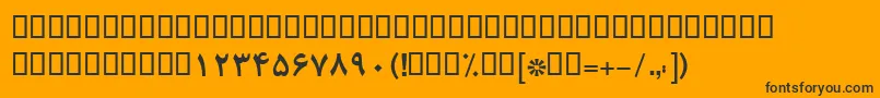 BRoyaBold Font – Black Fonts on Orange Background