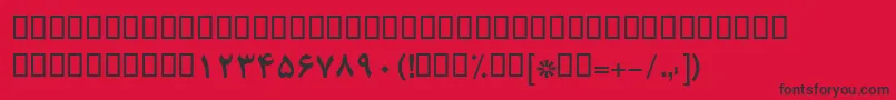 BRoyaBold Font – Black Fonts on Red Background