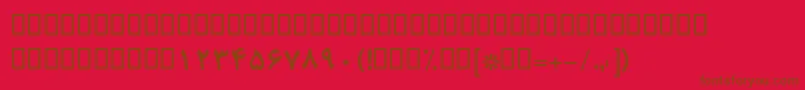 BRoyaBold Font – Brown Fonts on Red Background