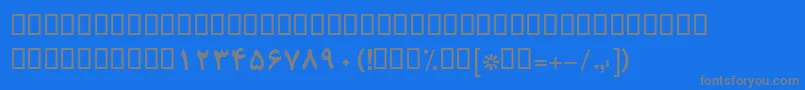 BRoyaBold Font – Gray Fonts on Blue Background