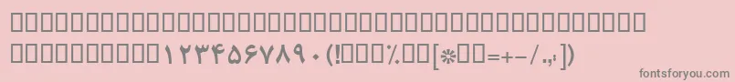 BRoyaBold Font – Gray Fonts on Pink Background