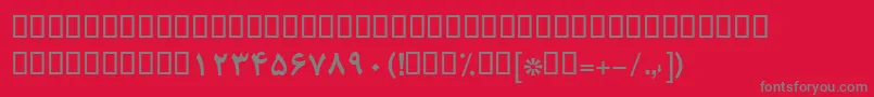 BRoyaBold Font – Gray Fonts on Red Background