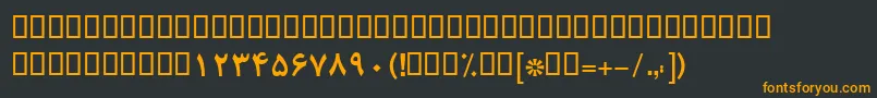 Шрифт BRoyaBold – оранжевые шрифты на чёрном фоне
