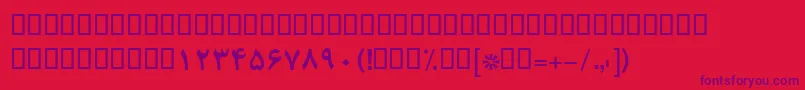 BRoyaBold Font – Purple Fonts on Red Background
