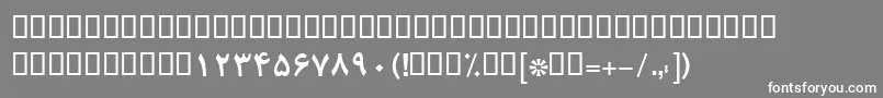 BRoyaBold Font – White Fonts on Gray Background