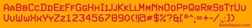 フォントExpoSc – オレンジの背景に赤い文字