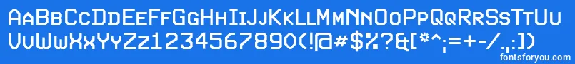 フォントExpoSc – 青い背景に白い文字