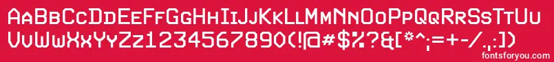 フォントExpoSc – 赤い背景に白い文字