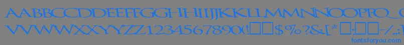 BathingRegularTtnorm Font – Blue Fonts on Gray Background