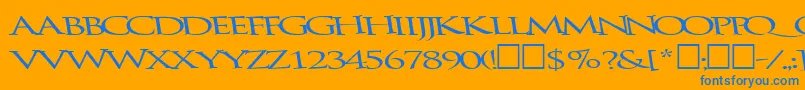 BathingRegularTtnorm Font – Blue Fonts on Orange Background