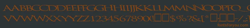 BathingRegularTtnorm Font – Brown Fonts on Black Background