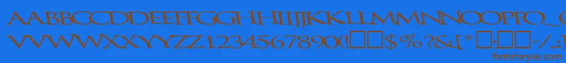 Police BathingRegularTtnorm – polices brunes sur fond bleu