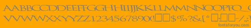 BathingRegularTtnorm Font – Gray Fonts on Orange Background