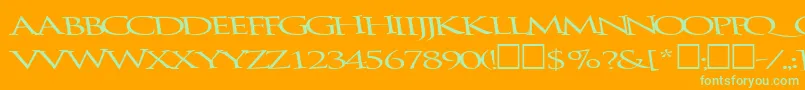 BathingRegularTtnorm Font – Green Fonts on Orange Background