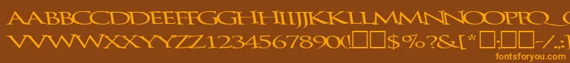 BathingRegularTtnorm Font – Orange Fonts on Brown Background