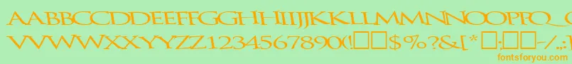 BathingRegularTtnorm Font – Orange Fonts on Green Background
