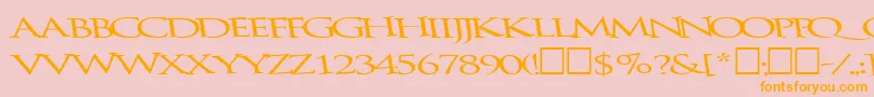 BathingRegularTtnorm Font – Orange Fonts on Pink Background