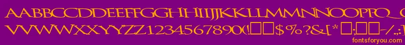 BathingRegularTtnorm Font – Orange Fonts on Purple Background