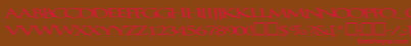 BathingRegularTtnorm-Schriftart – Rote Schriften auf braunem Hintergrund