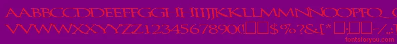 BathingRegularTtnorm Font – Red Fonts on Purple Background