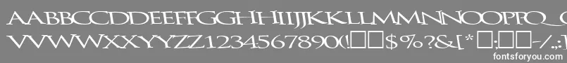 フォントBathingRegularTtnorm – 灰色の背景に白い文字