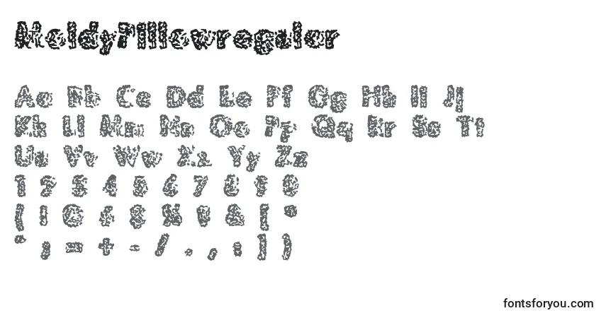 Fuente MoldyPillowregular - alfabeto, números, caracteres especiales