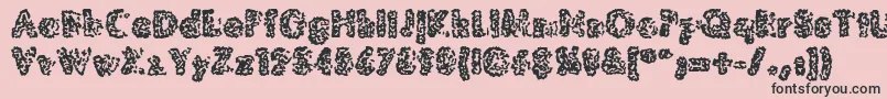 MoldyPillowregular Font – Black Fonts on Pink Background