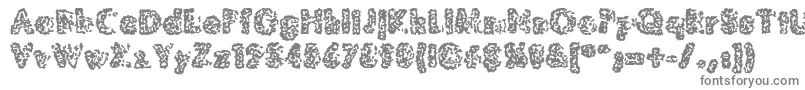 MoldyPillowregular Font – Gray Fonts on White Background