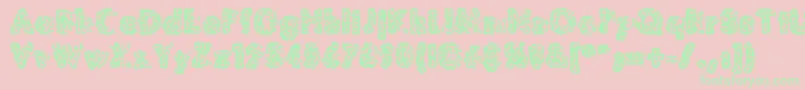 MoldyPillowregular Font – Green Fonts on Pink Background