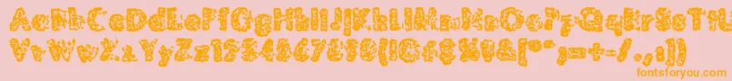fuente MoldyPillowregular – Fuentes Naranjas Sobre Fondo Rosa