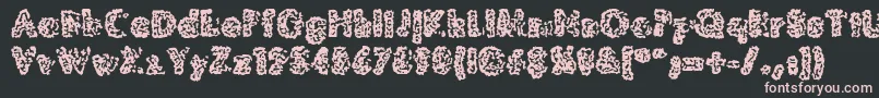 MoldyPillowregular Font – Pink Fonts on Black Background